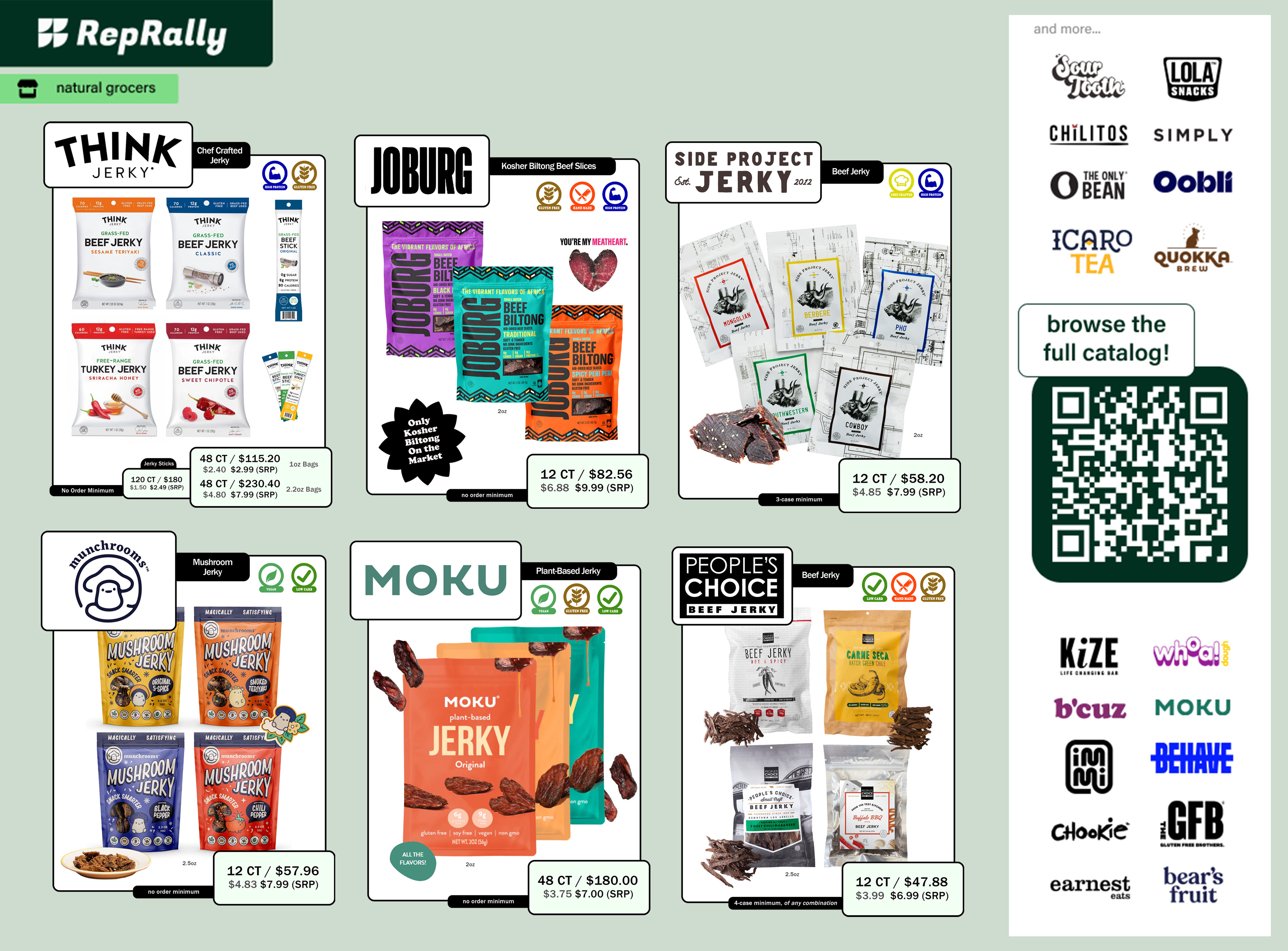 Jerky Product Catalog Design for Distribution Marketing
